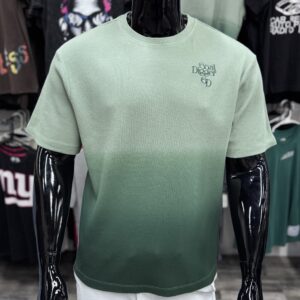 Green Ombré Waffle Knit T-Shirt