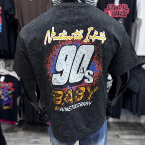 90's Baby Racing Vintage Black Wash Graphic T-Shirt