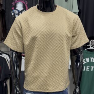 Basket WeaveTextured T-Shirt Khaki
