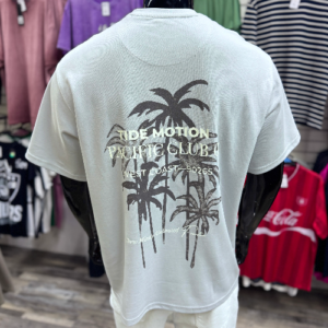 D&F Relaxed Fit Ocean Inspired/West Coast T-Shirt Ice Blue