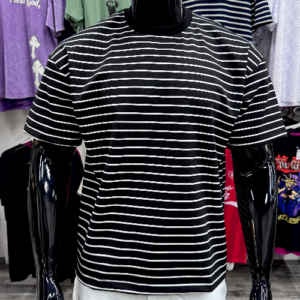D&F Relaxed Classic Black/White Stripe T-Shirt
