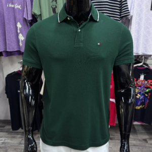 Tommy Hilfiger Soft Cotton Mini Logo Polo Shirt Green
