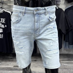 2121 Distressed Jean Shorts Light Stone Wash