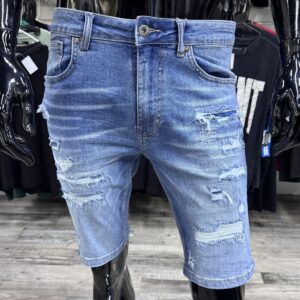 2121 Distressed Jean Shorts Blue Wash