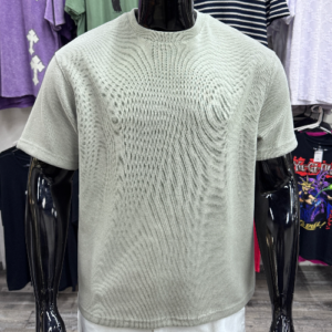 D&F Relaxed Fit Sueded T-Shirt Olive Sand